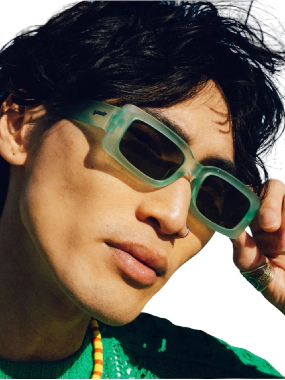 goodr Limited Edition Lux G Stays for the Encore light green sunglasses